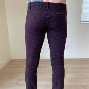 Rufskin Pants Maroon Pattern Size 28
